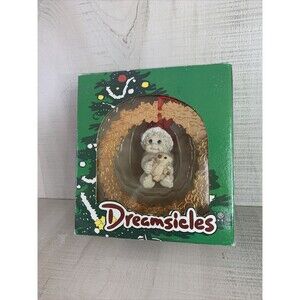 Dreamsicles Golden Wreath Cherub Ornament 1997 NEW IN BOX